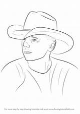 Kenny Chesney Draw Drawing Step People Singers Tutorials sketch template