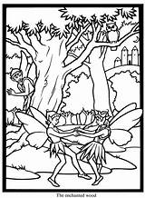 Coloring Midsummer Dream Pages Night Dover Book Colouring Publications Nights Sheets Fairy Stained Glass Horse Choose Board sketch template