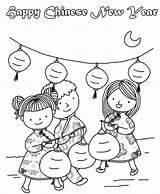 Chinese Coloring Year Pages Printable Happy Kids Cultural Diversity Festival Autumn Mid Moon Years Color Lanterns Colouring Sheets Print Getcolorings sketch template