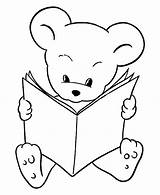Bear Book Coloring Read Pages Teddy Holidays Coloringsky sketch template
