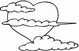 Coloring Pages Clouds Kids Cloud Popular sketch template
