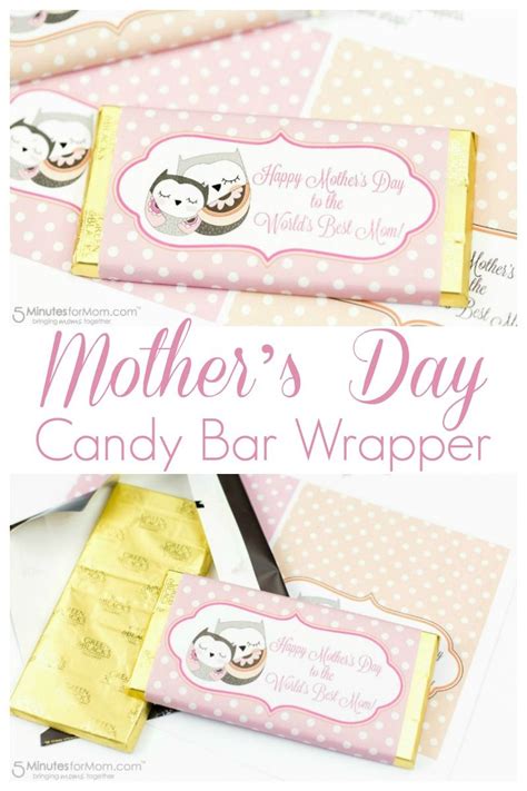 mothers day candy bar wrapper  printable candy bar wrappers bar