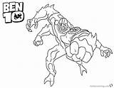 Ben Pages Coloring Alien Four Arm Force Character Ditto Printable Template sketch template