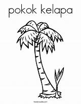 Coloring Kelapa Pokok Palm Tree Trees Pages Printable Chicka Noodle Boom Sheet Kids Sheets Work Built California Usa Book sketch template