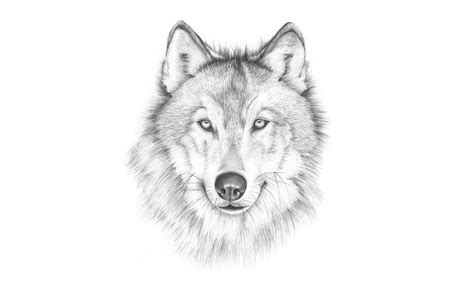 fotos wolf kopf tiere gezeichnet