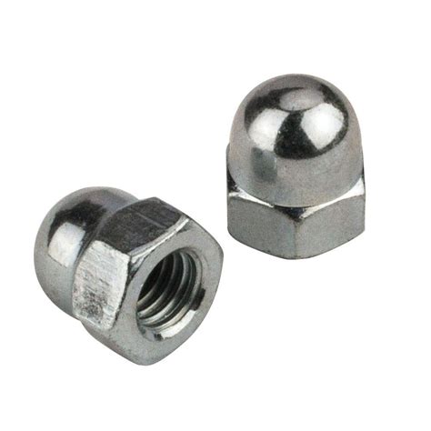 Crown Bolt 5 16 In Chrome Cap Nut 50084 The Home Depot