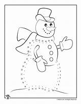 Dots Dot Snowman Woojr sketch template