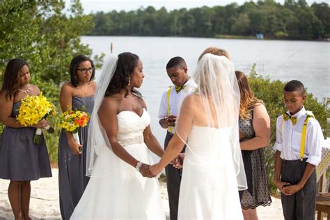 Southern Spring Yellow And Gray Lesbian Wedding Equally Wed Modern