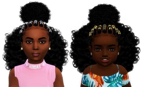 alicia hair sims  cc custom content black kids toddler child