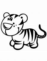 Tiger Coloring Baby Pages Clipart Cub Kids Cartoon Cute Tigers Printable Clip Simple Cliparts Kindergarten Cubs Color Drawing Websites Collection sketch template