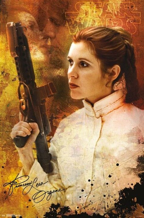 Star Wars Princess Leia Fighter Poster 22x34 Movie