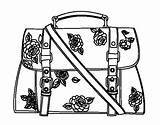 Coloring Handbag Pages Flowered Tumblr Colorare Borsa Aesthetic Disegni Colorear Coloringcrew Color Getcolorings Template Print sketch template