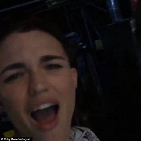Ruby Rose Belts Out A Tune With Fiancée While Watching Dj