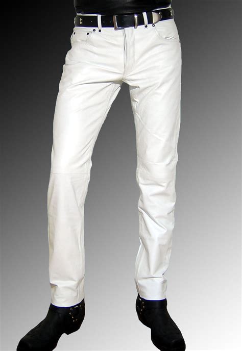 men leather jeans white leather pants white trousers men men dress pant pants