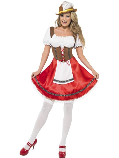 ladies oktoberfest bavarian beer wench german lederhosen fancy dress
