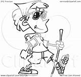 Hiking Cartoon Lady Toonaday Outline Illustration Royalty Rf Clip Leishman Ron 2021 sketch template