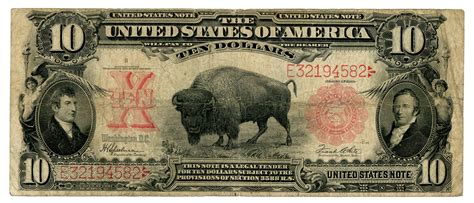 united states legal tender note buffalo currency rare  raw tangible investments