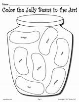 Printable Color Worksheets Jelly Beans Jar Tally Coloring Worksheet Bean Preschool Template Pages Kids Activities Sheets Printables Letter Crafts Preschoolers sketch template