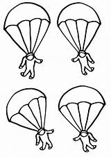 Parachute Coloring Pages Parachutes Color sketch template