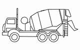 Truck Cement Outline Car Coloring Pages Transporter Drawing Mixer Sheet Vehicle Dump Police Color Print Getdrawings Button Using Transportation Tocolor sketch template