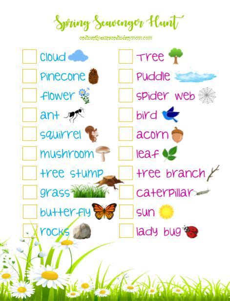 20 budget friendly spring activities with free printable