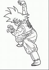 Ball Dragon Coloring Songoku Super Saiyajin Simple Kids Pages Anime sketch template