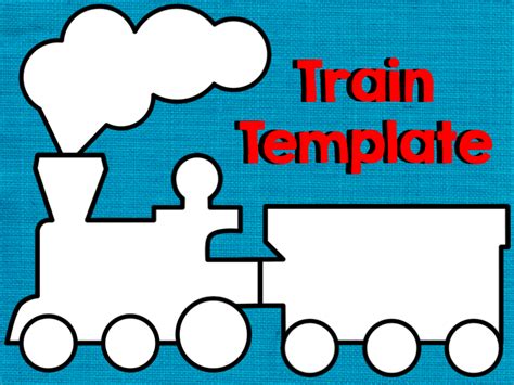 train cut  template preschool shape train