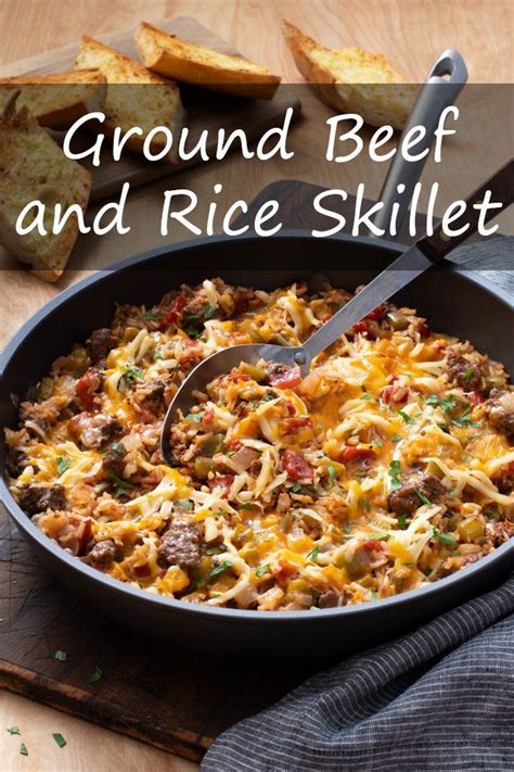 ground beef  rice skillet recipe beef  rice ground beef