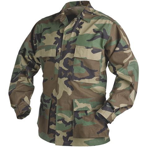helikon genuine bdu army combat shirt mens uniform jacket airsoft woodland camo ebay
