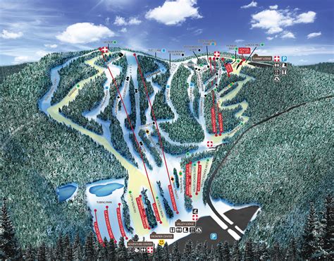 mappa delle piste da sci  blue mountain resort