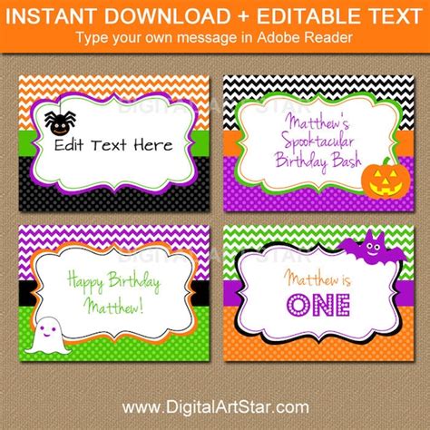 halloween label stickers halloween  tags  cards kids