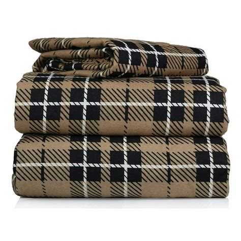 piece  soft flannel cotton bed sheet set queenking size