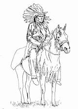 Indiano Indianer Damerica Ausdrucken Ausmalbilder Adulti Indien Horses Justcolor Imprimer Indians Erwachsene Indiani Malvorlagen Malen Adulte Pferde Dessins Calming Cheval sketch template