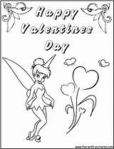 Coloring Tinkerbell Valentine2 Pages Printable Kids Fun sketch template
