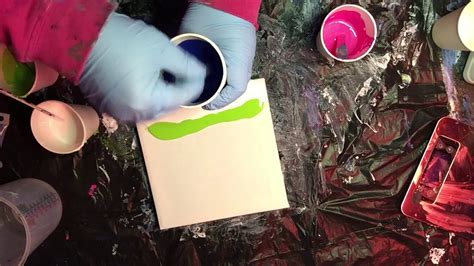 acryl gieten experiment  met varnish action geslaagd youtube