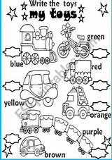 Toys Worksheet Worksheets Kindergarten Preschool Vocabulary Esl Coloring English Pages Colour Eslprintables Preview Visit Choose Board sketch template