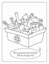 Coloring Recycling Littering sketch template