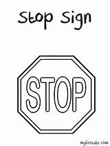 Coloring Stop Sign Printable Clipart Pages Print Popular Library Coloringhome Template sketch template
