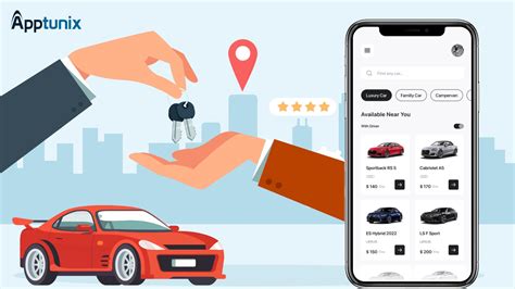 car rental mobile app development features types