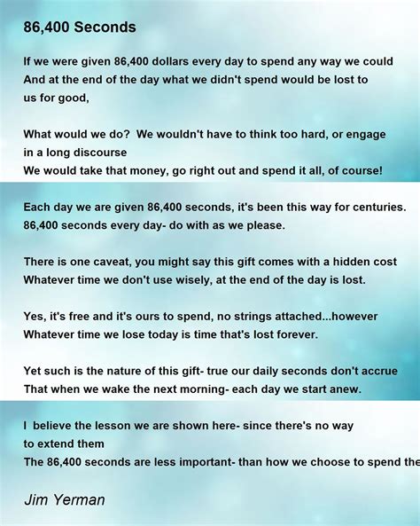 seconds  seconds poem  jim yerman