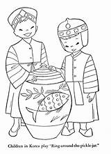 Coloring Korea Pages Korean Kids Japan Children 1954 Lands Other Hmong Colouring South Culture Burma China India Around Book Icolor sketch template