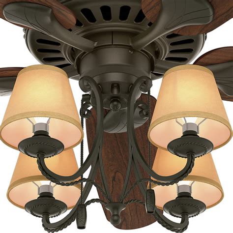 hunter    cortland  bronze ceiling fan  light