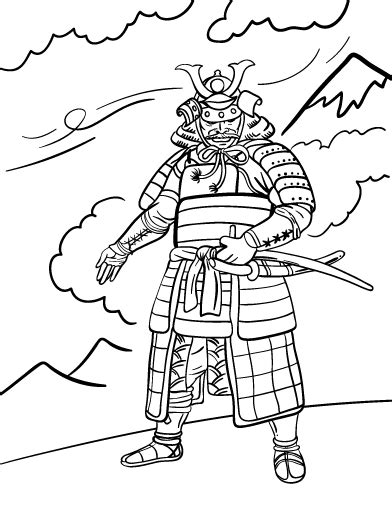 samurai characters  printable coloring pages