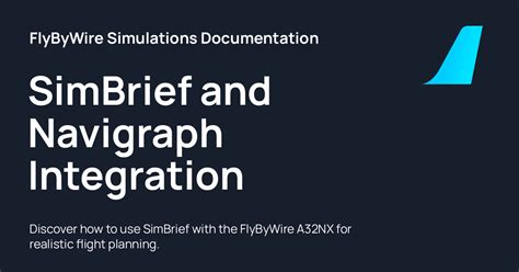 simbrief integration flybywire simulations documentation