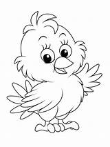 Chick Coloring Pages Easter Printable Baby Print Size sketch template