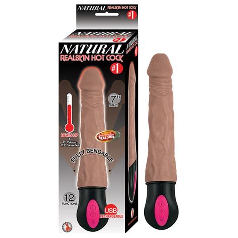 natural realskin hot cock 1 fully bendable 12 function usb cord