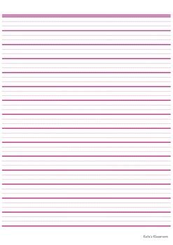 dotted thirds lined paper   kates klassroom tpt