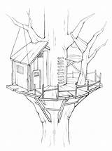 Treehouse Boomhut Bestcoloringpagesforkids Clip Gratis Casa Jack sketch template
