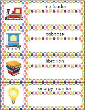 classroom job chart   school craft activity  classy printables
