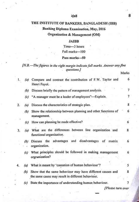 organization and management question 2011 2016 ~ banking